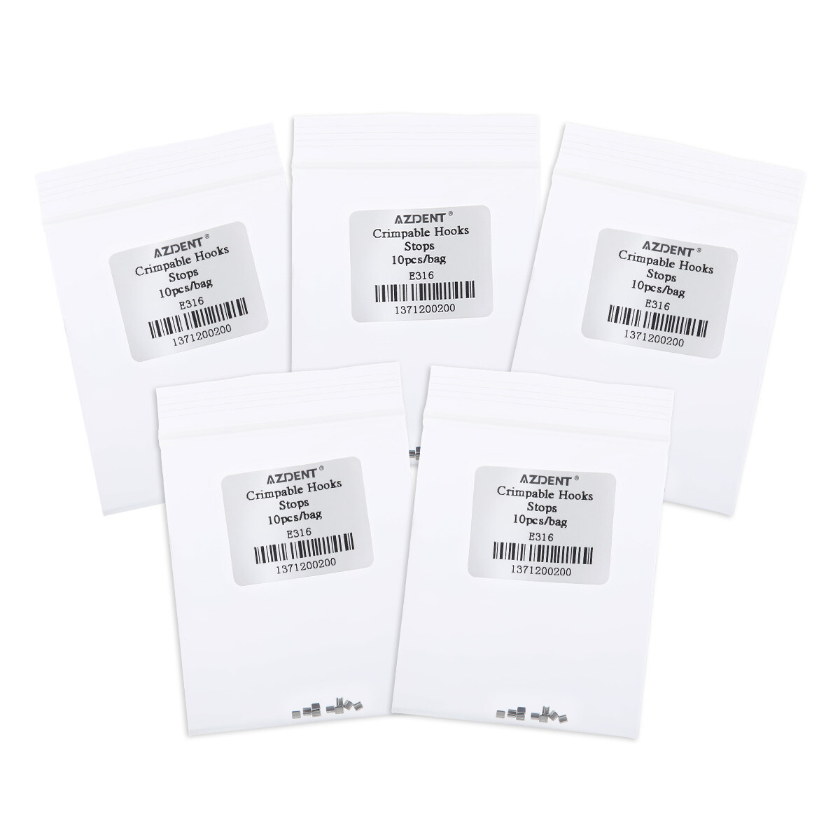 AZDENT Dental Orthodontic Crimpable Hook Stops Type Fixed on Arch Wires 10pcs/pk
