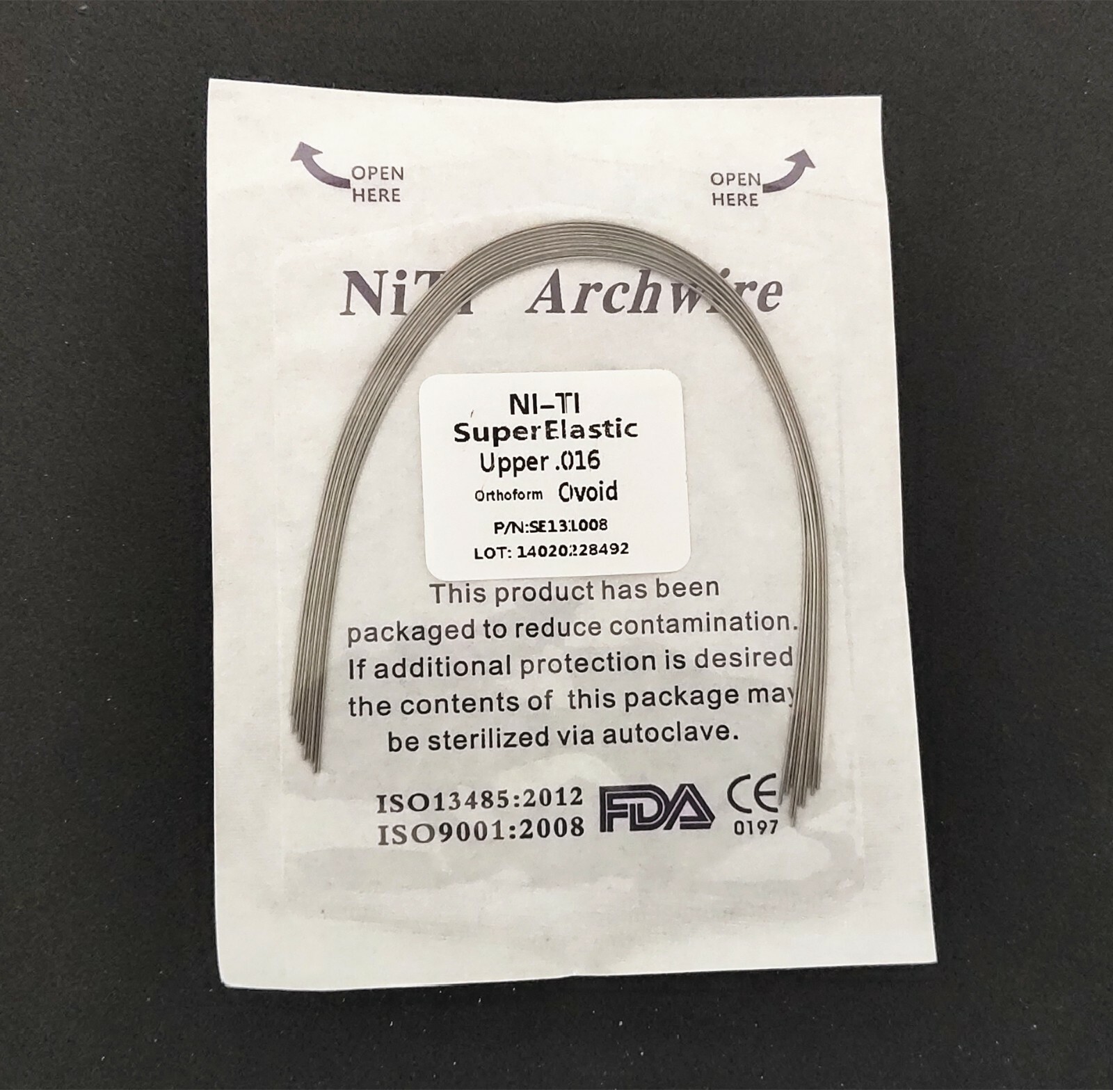 20Packs Dental Super Elastic NITI/Stainless Steel Arch Wires Round Ovoid Arcs