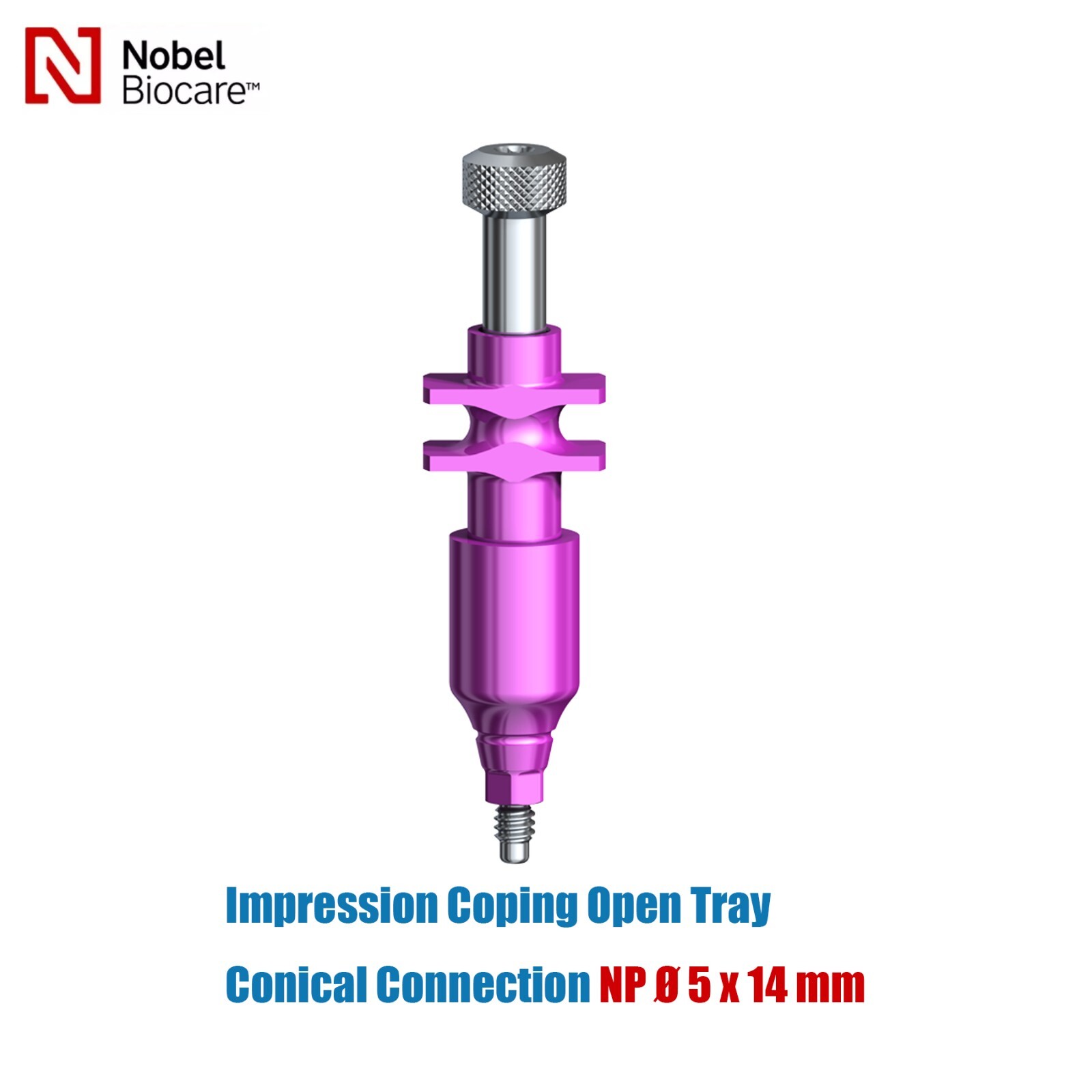 Nobel Active Impression Coping Open/Closed Tray Narrow Platform NP Ø3.6/5.0mm