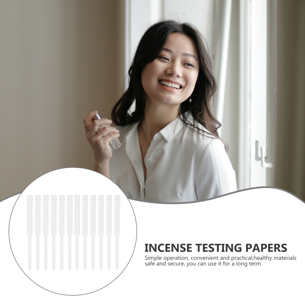 100 Pcs Scent Test Paper Strips for Essential Oil Fragrance Evaluation Paper