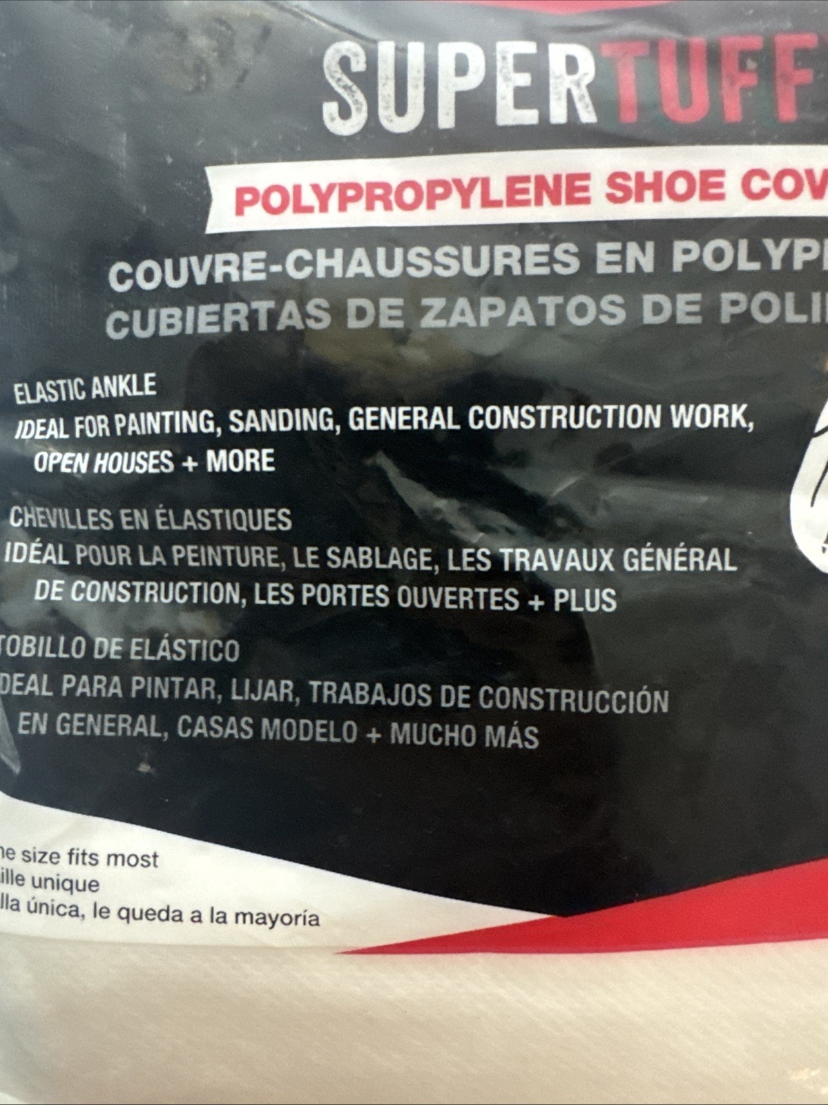 NEW SuperTuff Polypropylene Disposable Shoe Covers 12 pairs