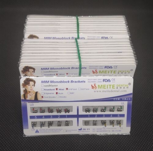 100 Packs Mini Roth 018 Slot 345 Hooks Dental Brackets Braces Mim Monoblock