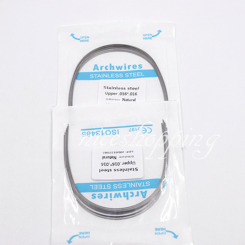 10 Packs Dental Orthodontic Stainless Steel Rectangular Arch Wire Natural/Ovoid