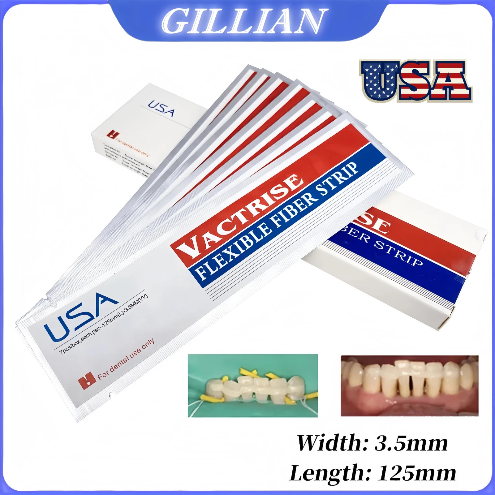 1pc Dental Flexible Glass Fiber Strip Splint Composite Resin Bonding Ribbon USA