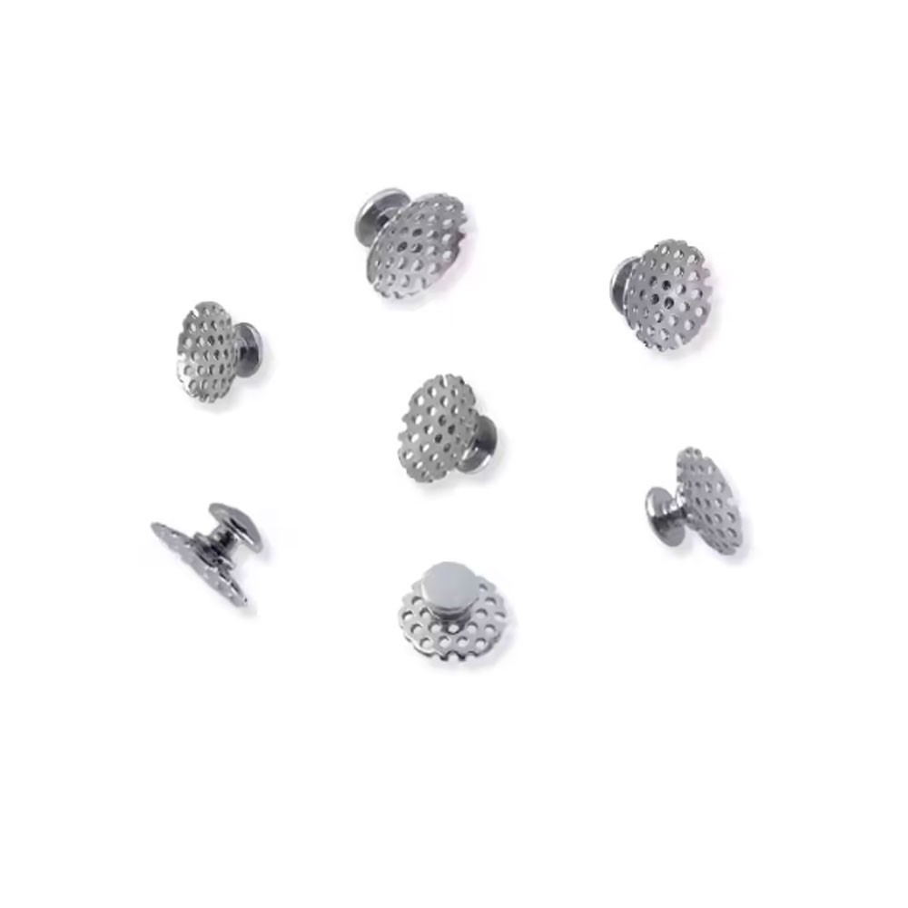 Dental Orthodontic Lingual Buttons Hollow Bondable Round with Holes Round Base