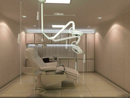 Dental 800mm Ceiling-Mounted 36W LED Exam Light Shadowless Surgical Lamp FDA US