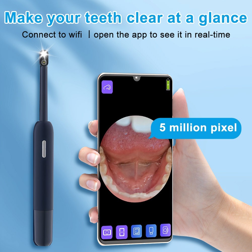 5MP Visual Intraoral Camera WIFI Oral Examination Camera IP67 Waterproof 1920P