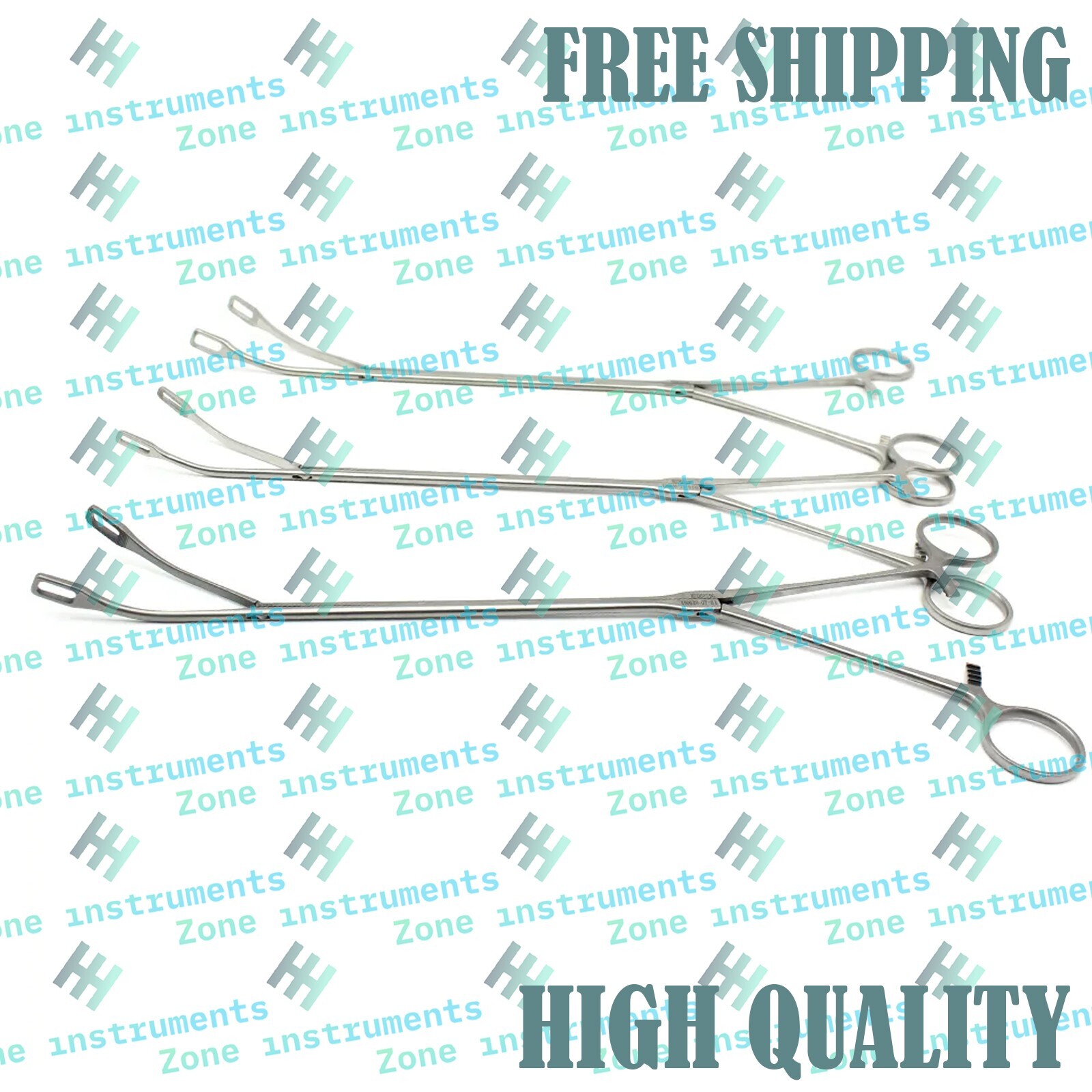 set of 3pcs Thoracoscopic Instruments Tissue Forceps Thoracic Dissecting Forceps