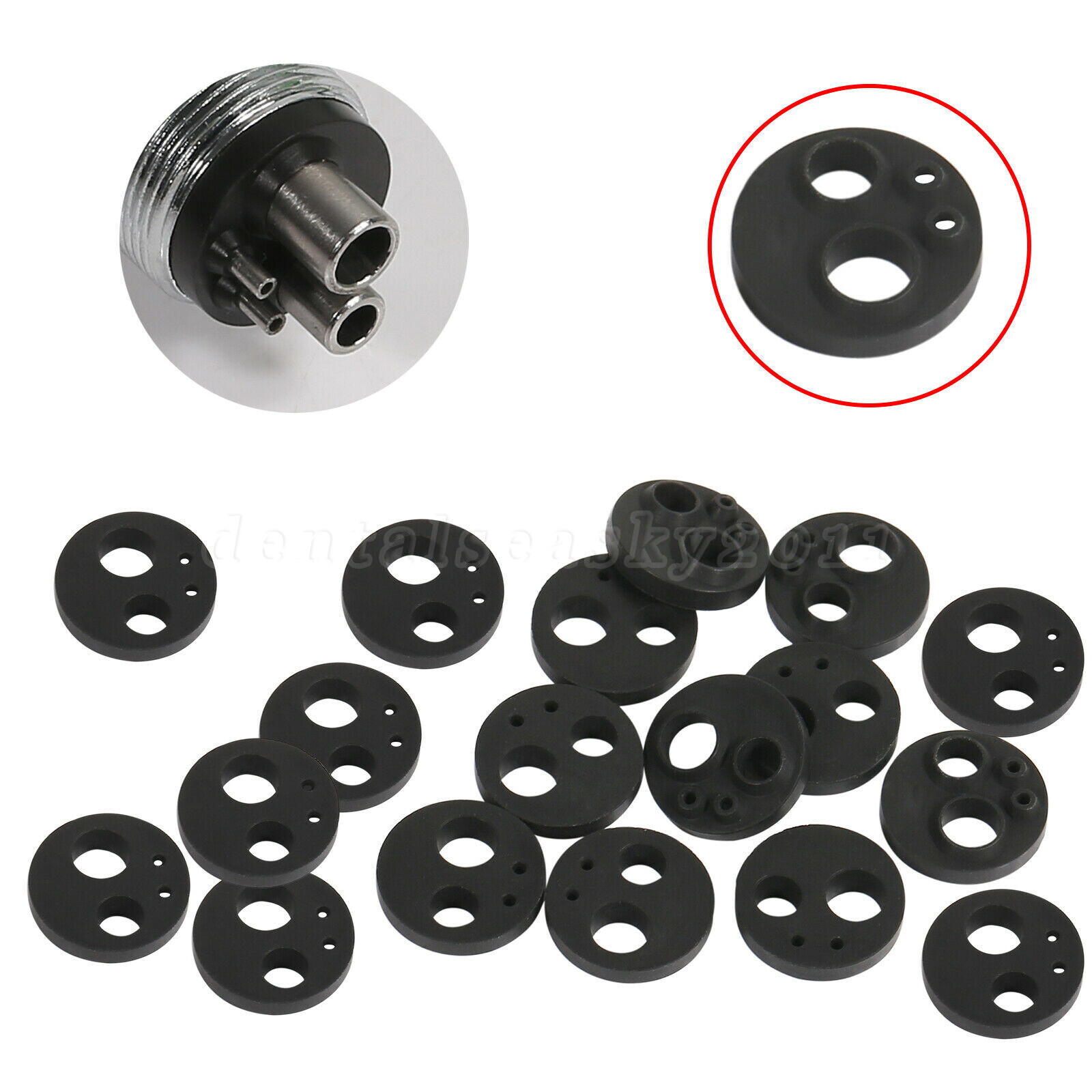 1-30pcs Dental Handpiece Gasket 4 Hole Silicone for High&Slow Speed Handpiece OR