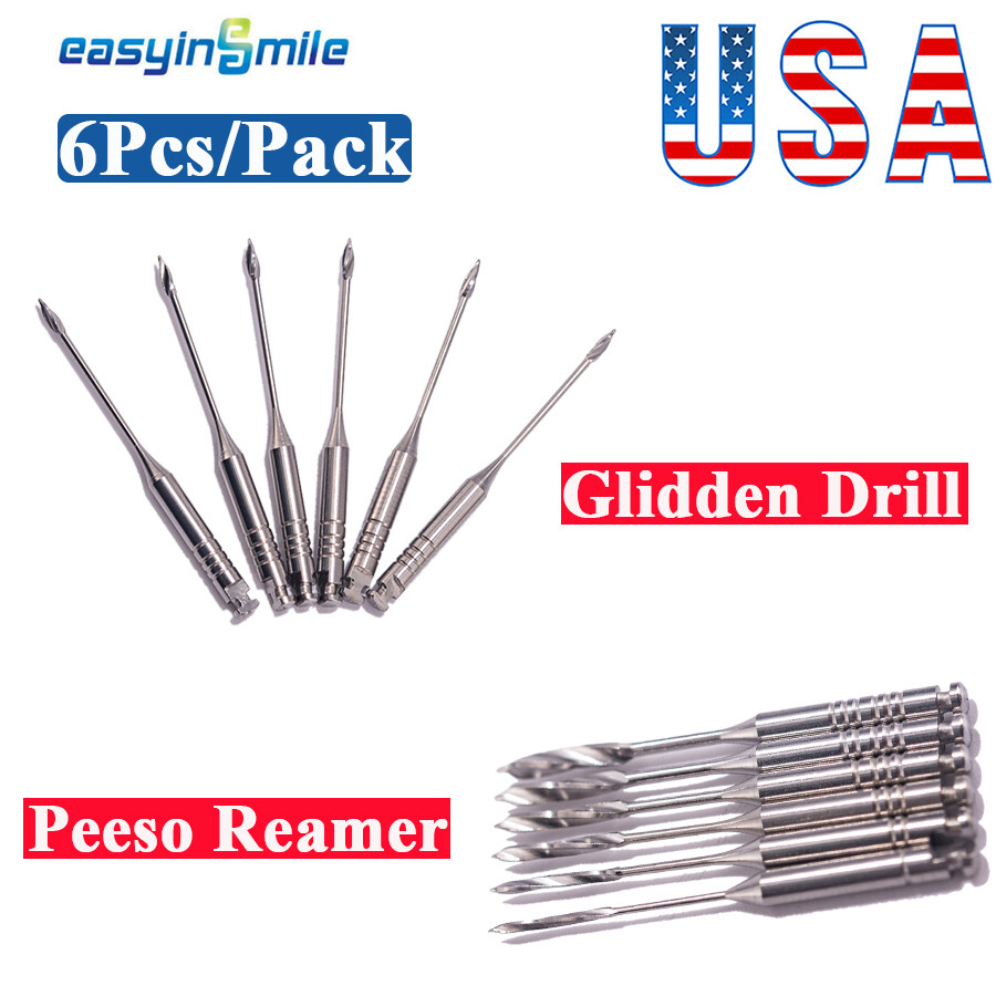 EASYINSMILE Dental Gates Drills Peeso Reamers Endodontic Stainless Spiral Drills