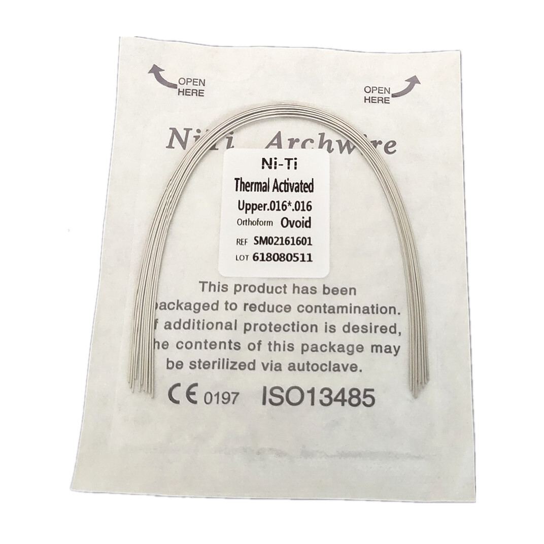 Dental Orthodontic Heat Thermal Activated Niti Rectangular Arch Wires Arcs