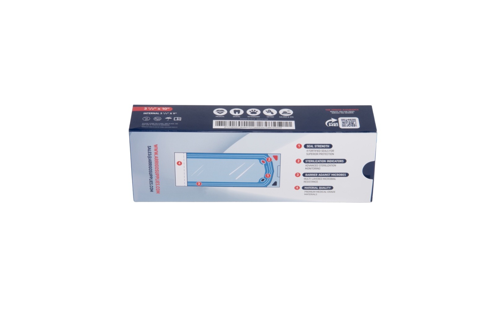 Sterilization Pouches – Multi Sizes, Self Seal, Dual Indicator, Medical Dental
