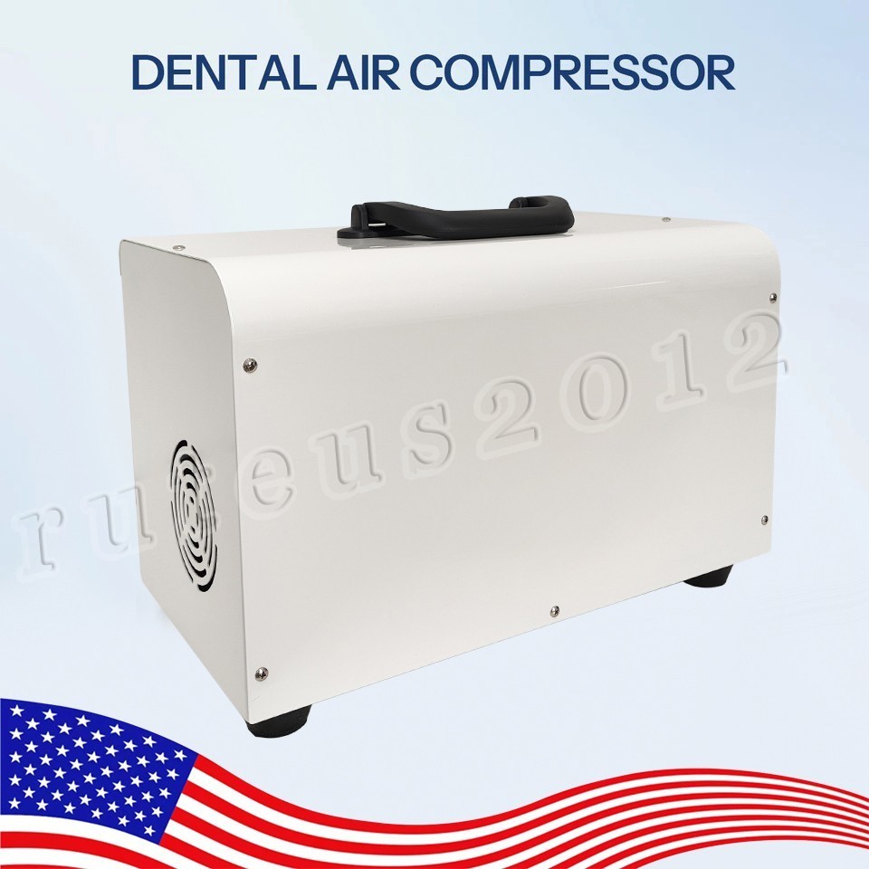 FDA CE Portable Dental Mobile Silent Oil-Free Air Compressor 1L Air Tank