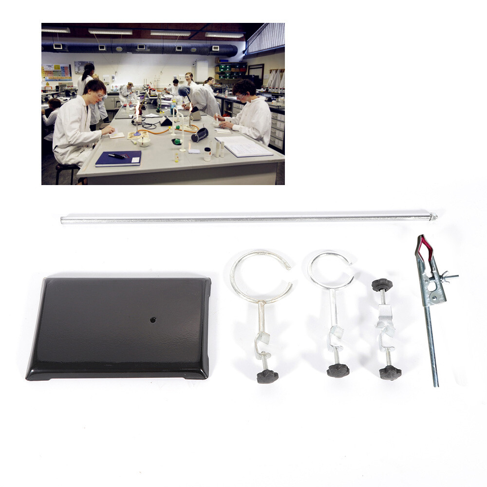 Laboratory Distilling Apparatus Stands Support Clamp Flask Retort Fixing Kit