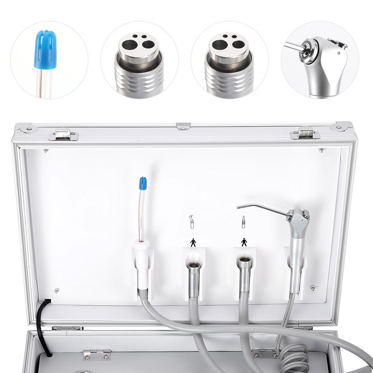 Portable Dental Mobile Delivery Unit System Air Compressor /Handpiece 4Holes