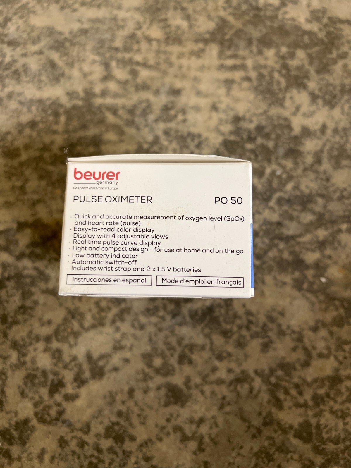 Beurer PO50 Fingertip PULSE OXIMETER, Blood Oxygen Saturation Heart Rate Monitor