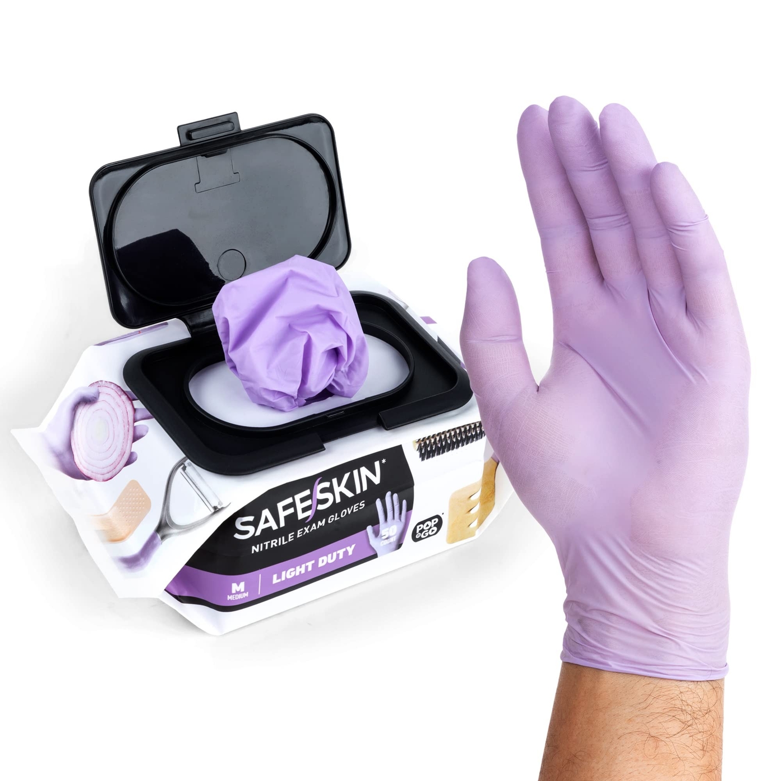 SAFESKIN Disposable Nitrile Gloves in POP-N-GO* Pack of 50 or 200 Powder Free…