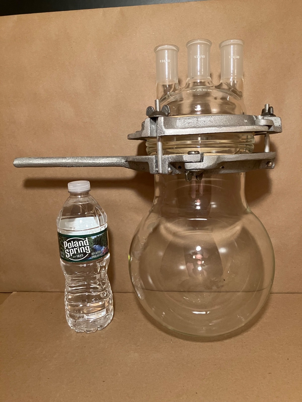Pyrex Kontes 3000ml 2 Piece 3 Neck Flask & Handle