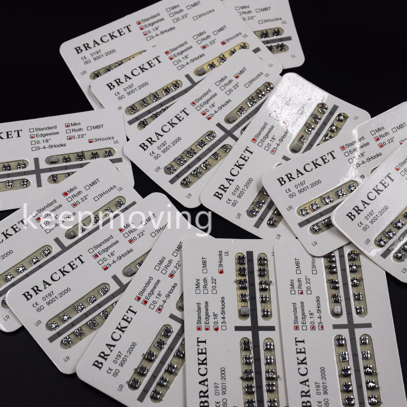 018/022 Dental Orthodontic Bracket Braces Mini Standard Roth MBT Edgewise 3/345H