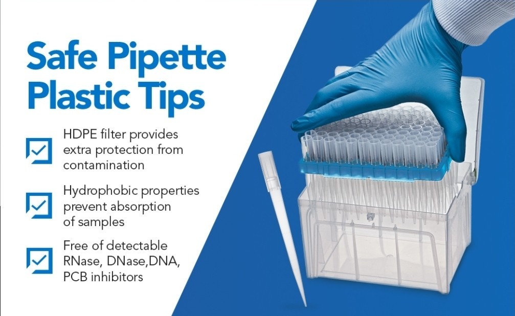 MICROLIT Hydrophobic Pipette Tips, 10ul, 960ct, Low-Retention, Universal Fit