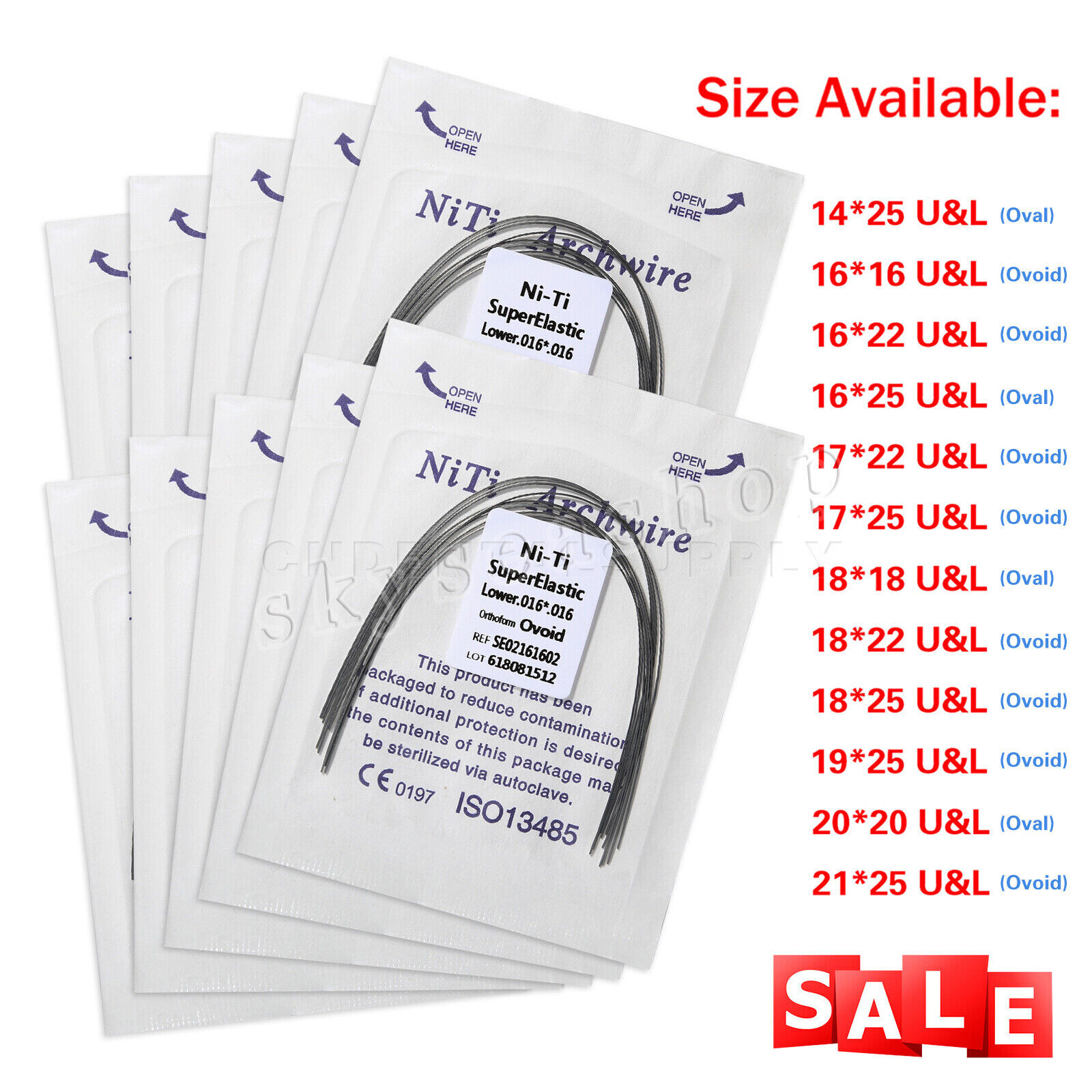 Dental Orthodontic Arch Wire Heat Thermal Activated /Niti/Stainless Steel AD