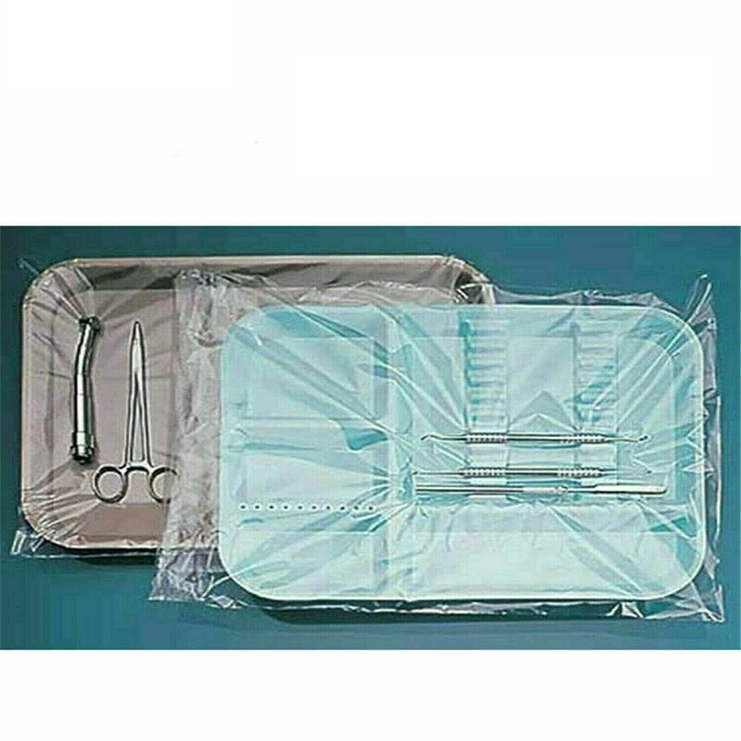 1500 (3Boxes) JMU Dental Large E-Tray Covers Sleeves Clear Plastic 11-5/8″x16″