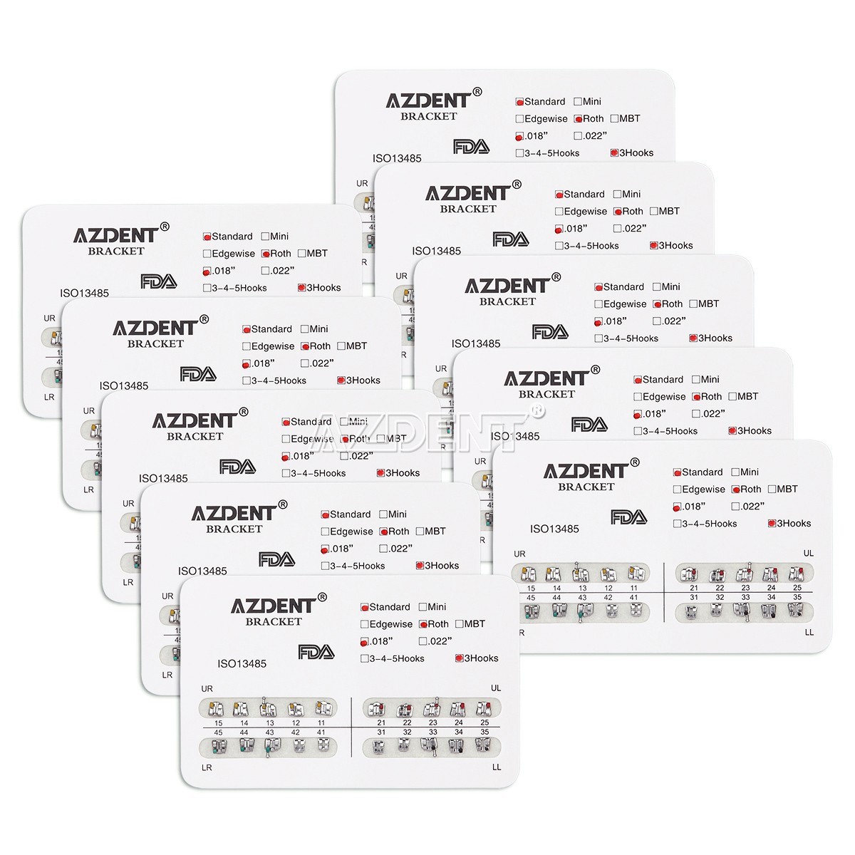 1000pcs Dental Orthodontic Ligature Ties Elastic Rubber Bands for Brackets Brace