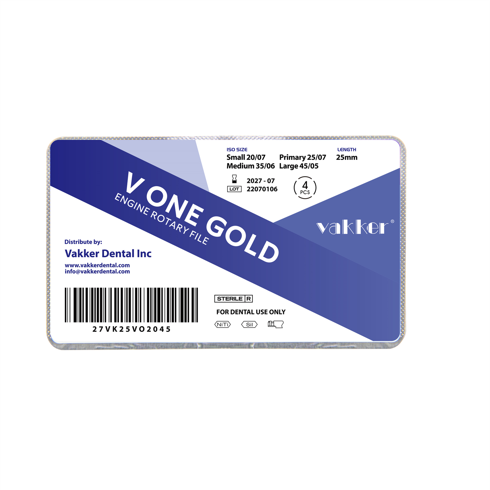 for Wave One Gold Reciprocating Engine Use Rotary Files S M L Primary 21/25/31MM