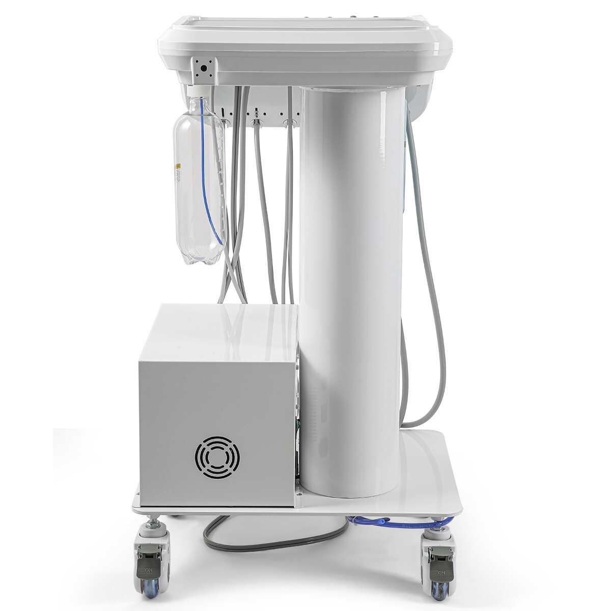 Dental Mobile Delivery Unit System 4 Holes Air Compressor Portable Suction Cart
