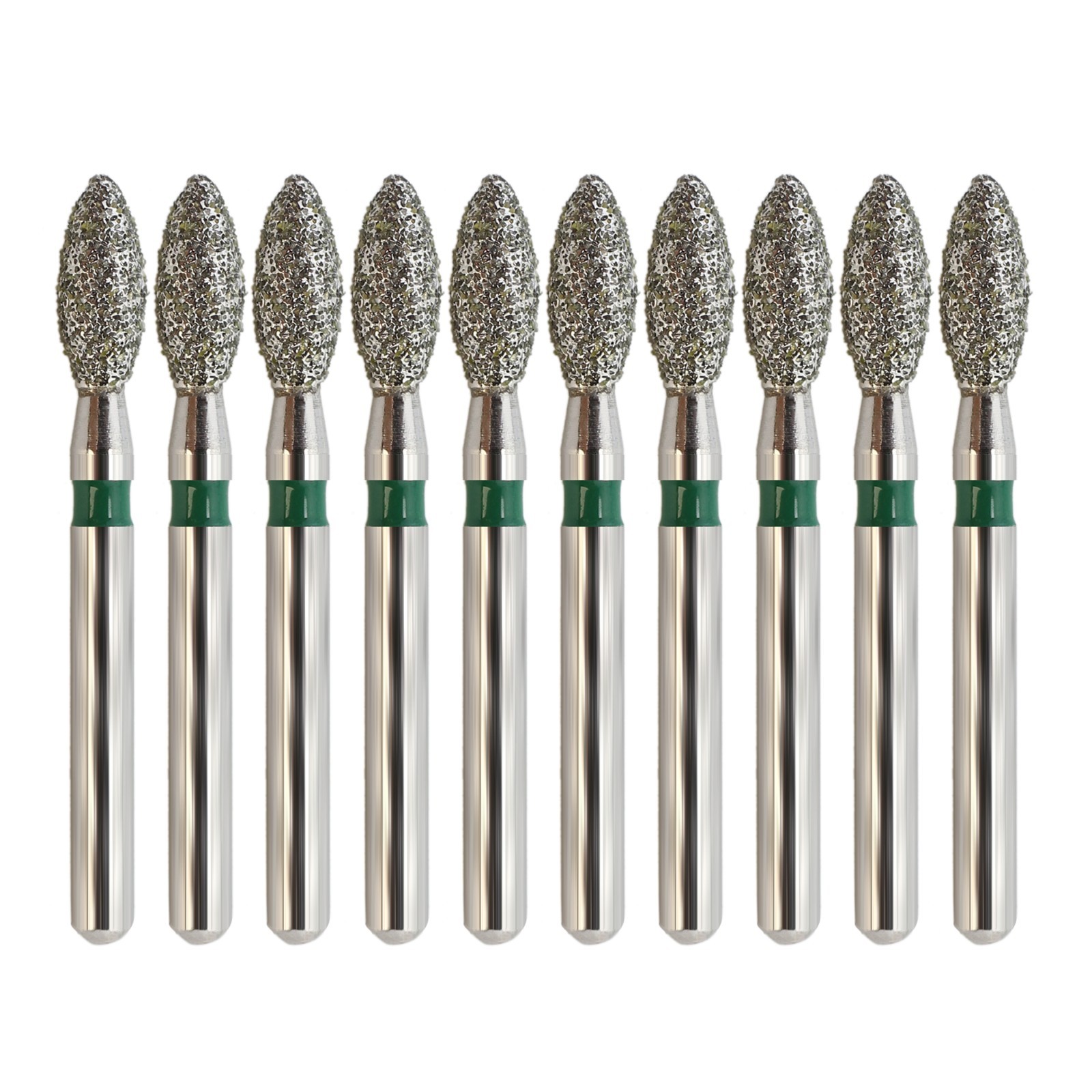 Dental Football Diamond Burs Friction Grip 368/023C Coarse Grit Green Multi-Use