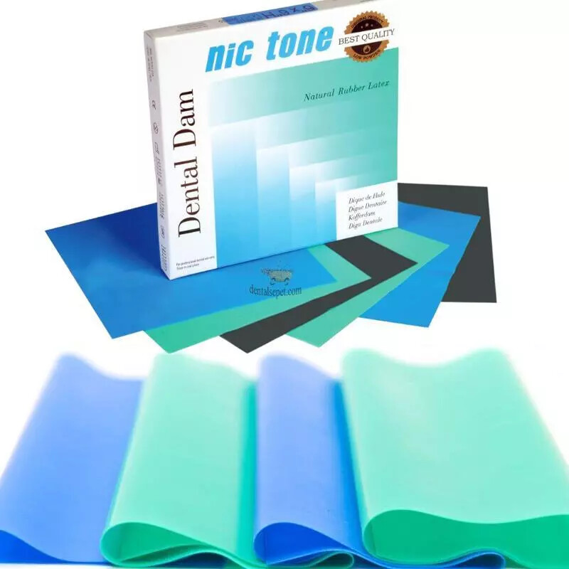 NIC TONE Natural Rubber Latex Dental Dam Medium 6″ x 6″ – MDC Dental
