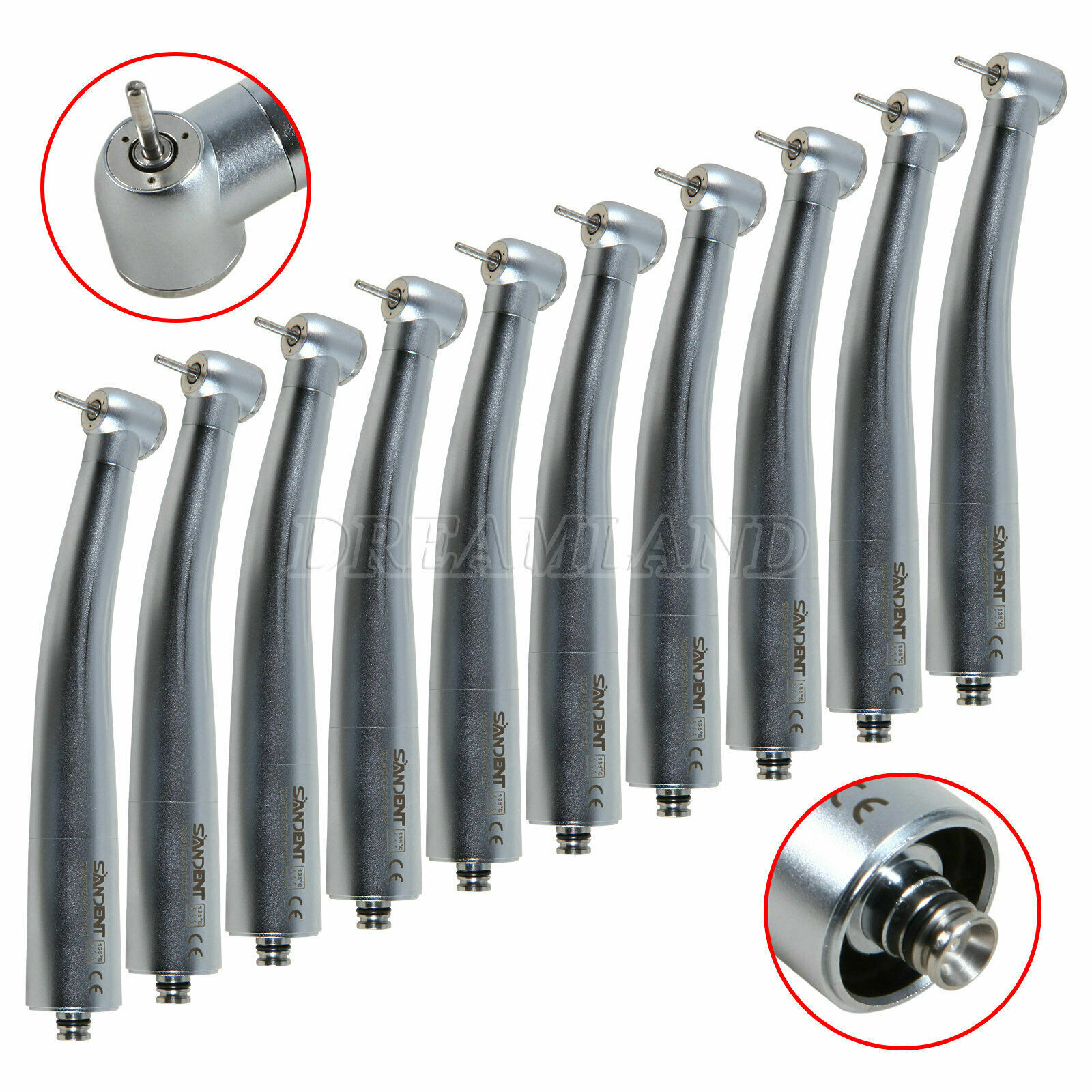10 Lots Dental Triple Spray High Speed Turbine Handpiece for NSK Quick Coupler