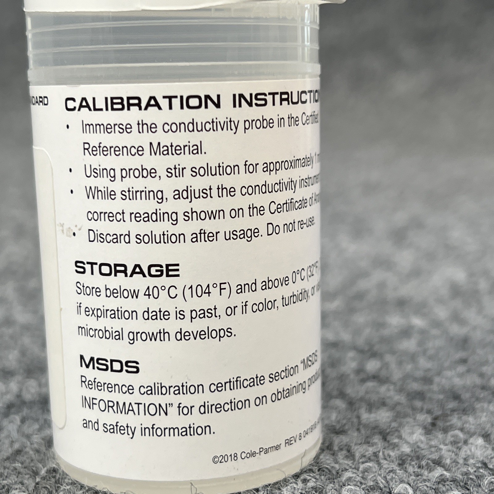 VWR Traceable Conductivity Calibration Standards CRM 23226-650 6 Pack 100mL
