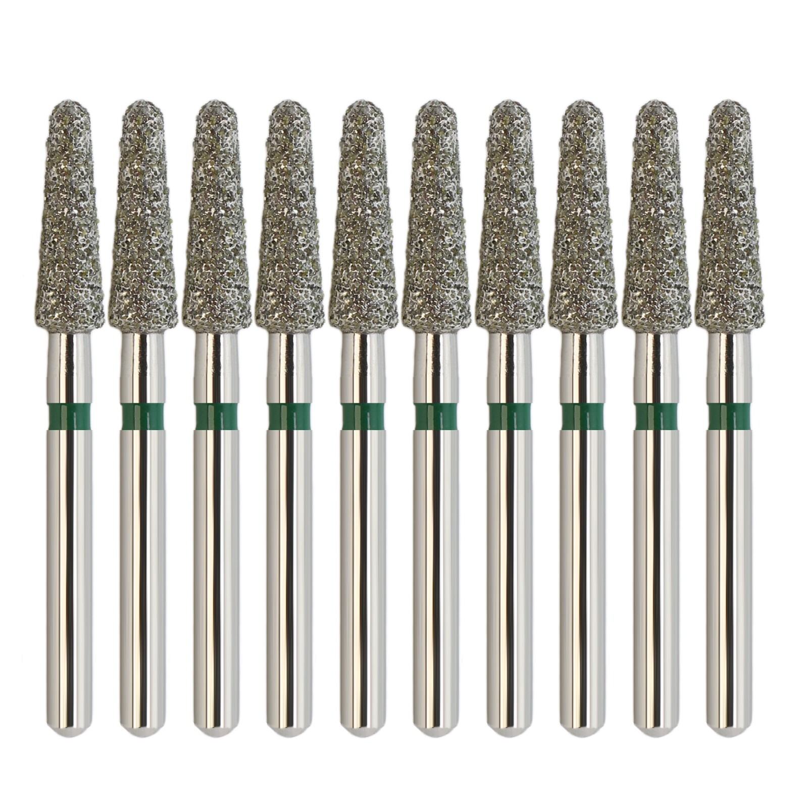 Dental Diamond Burs FG 856/025C Round End Taper Coarse Grit Green Friction Grip