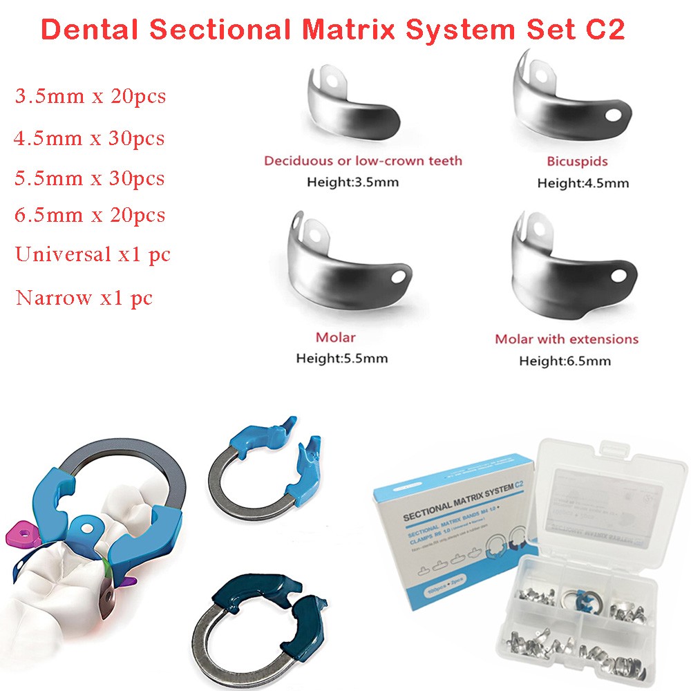 Dental Sectional Matrix System Set C2 Matrix Clamp For Palodent V3 Garrison
