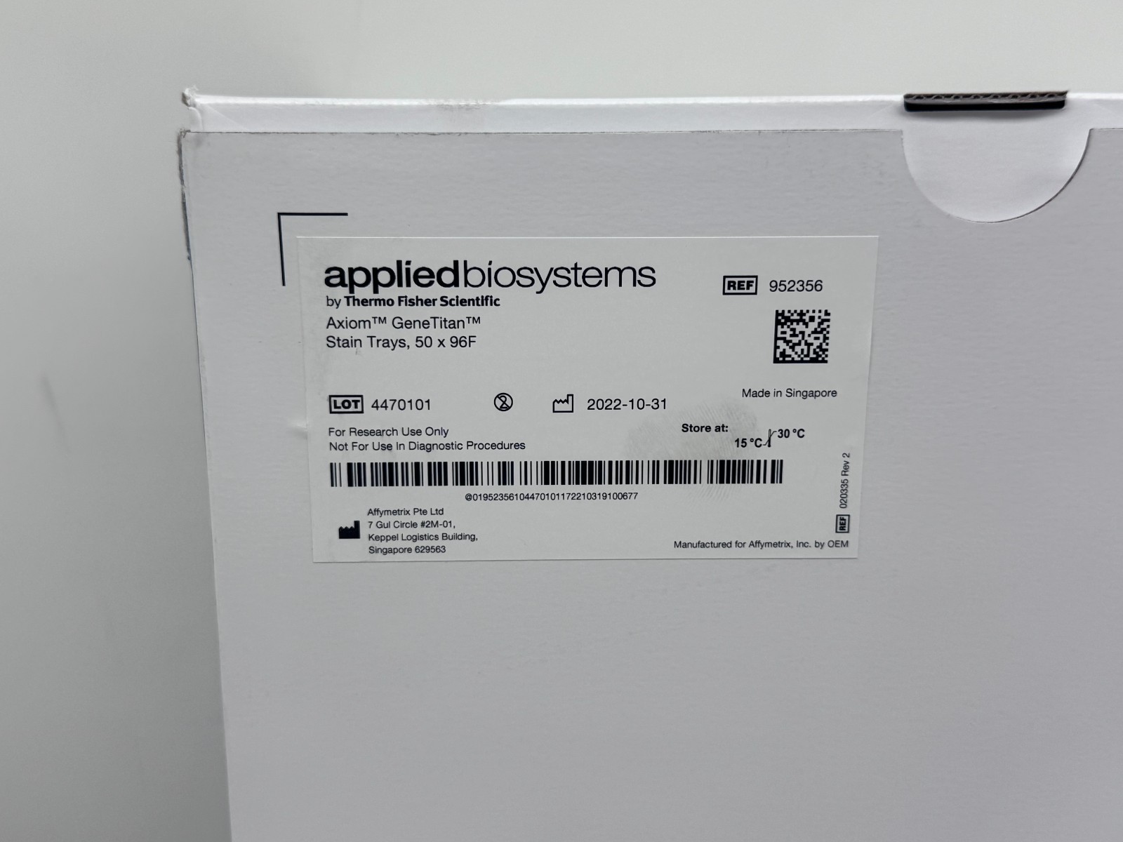 (50-Pack) Applied Biosystems 952356 / 501537 Axiom GeneTitan Stain Trays