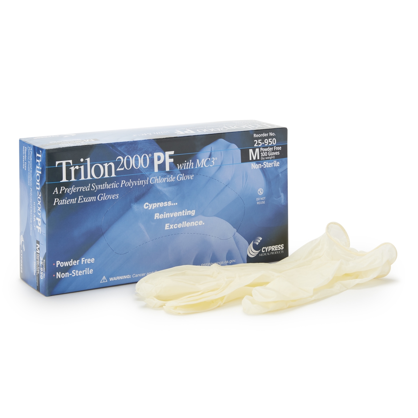 Trilon 2000 PF with MC3 Stretch Vinyl Exam Glove – 100 per Box