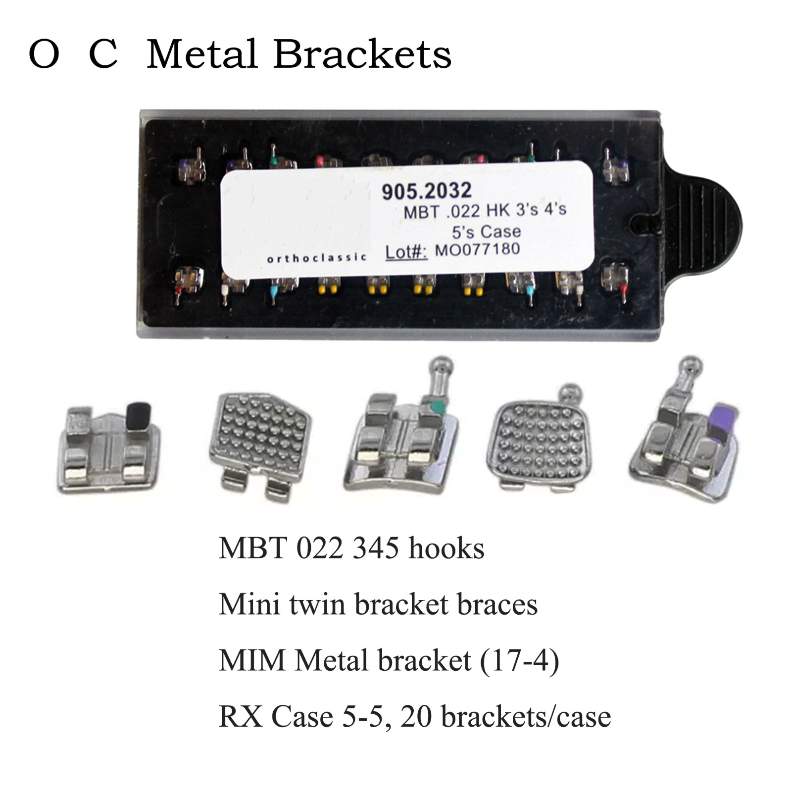 Dental Orthodontic Bracket Metal Braces Mini Standard Roth MBT 022 018 Damon Q