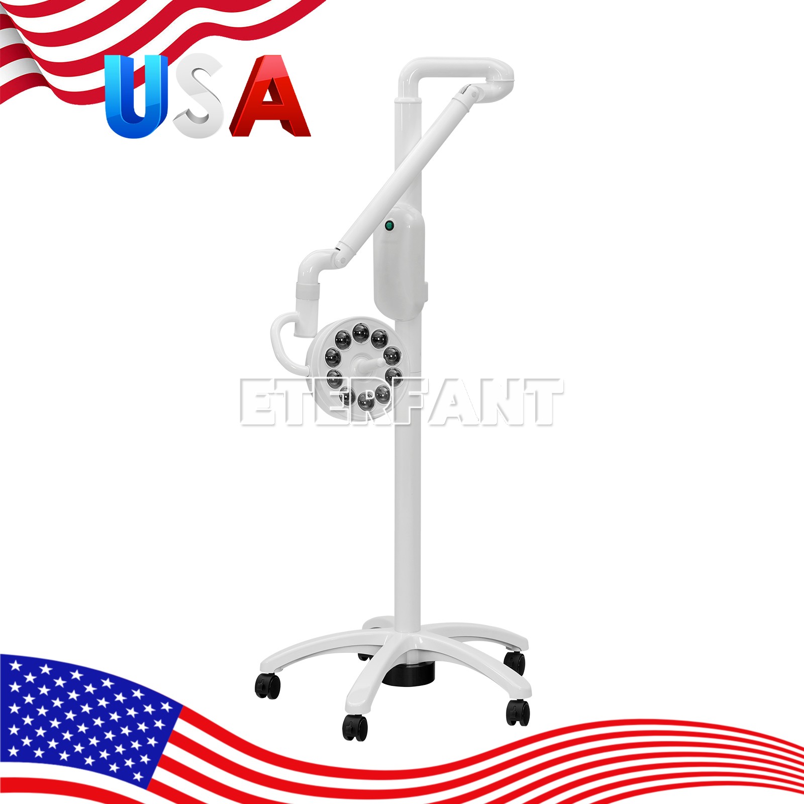 Dental Mobile Stand LED Oral Surgical Light Induction Exam Opertory Lamp 55W US