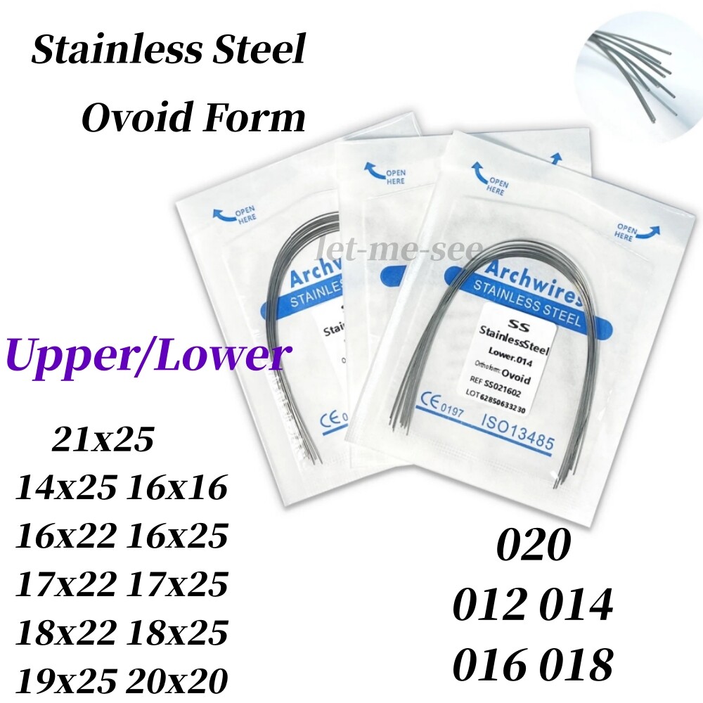 100Pcs Dental Stainless Steel Wire Round/Rectangular Wire Ovoid From Archwire