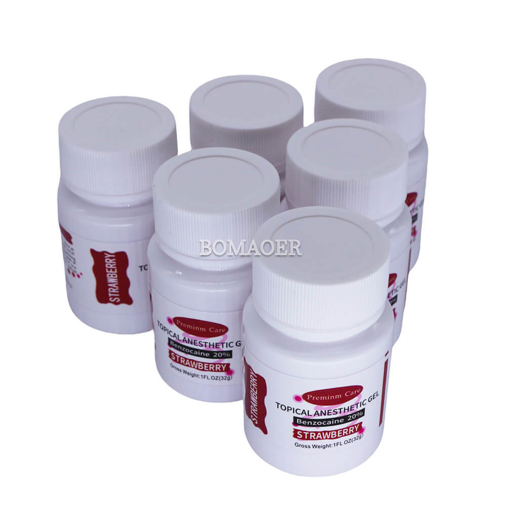 1-50×Dental 1oz (29.6g) Oral Anesthetic Gel Strewberry Prime Gel Bezoca ine 20%
