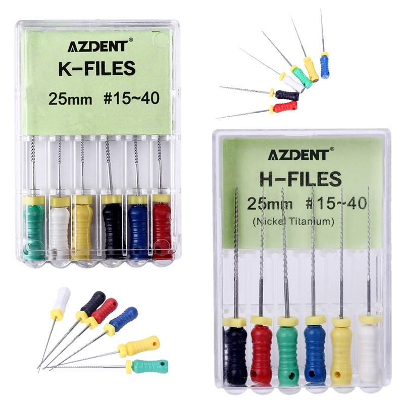 Dental Endo Canal de Raíz Manual Niti Ensanchador Limas 21/25mm 15#-40#