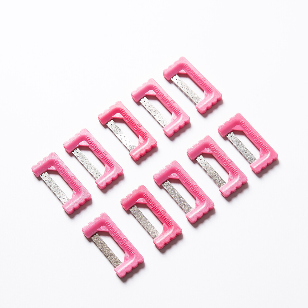10pc Dental Interproximal reduction strips orthodontic IPR strips 0.1MM serrated