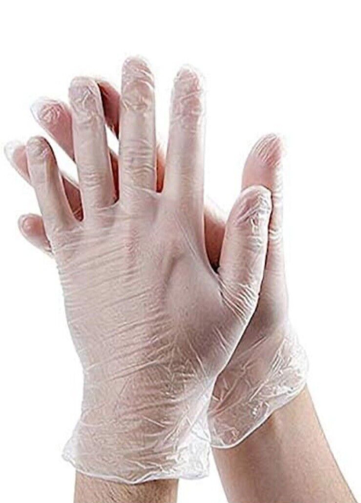 MedPride Powder-Free Vinyl Exam Gloves, LARGE, Box/100