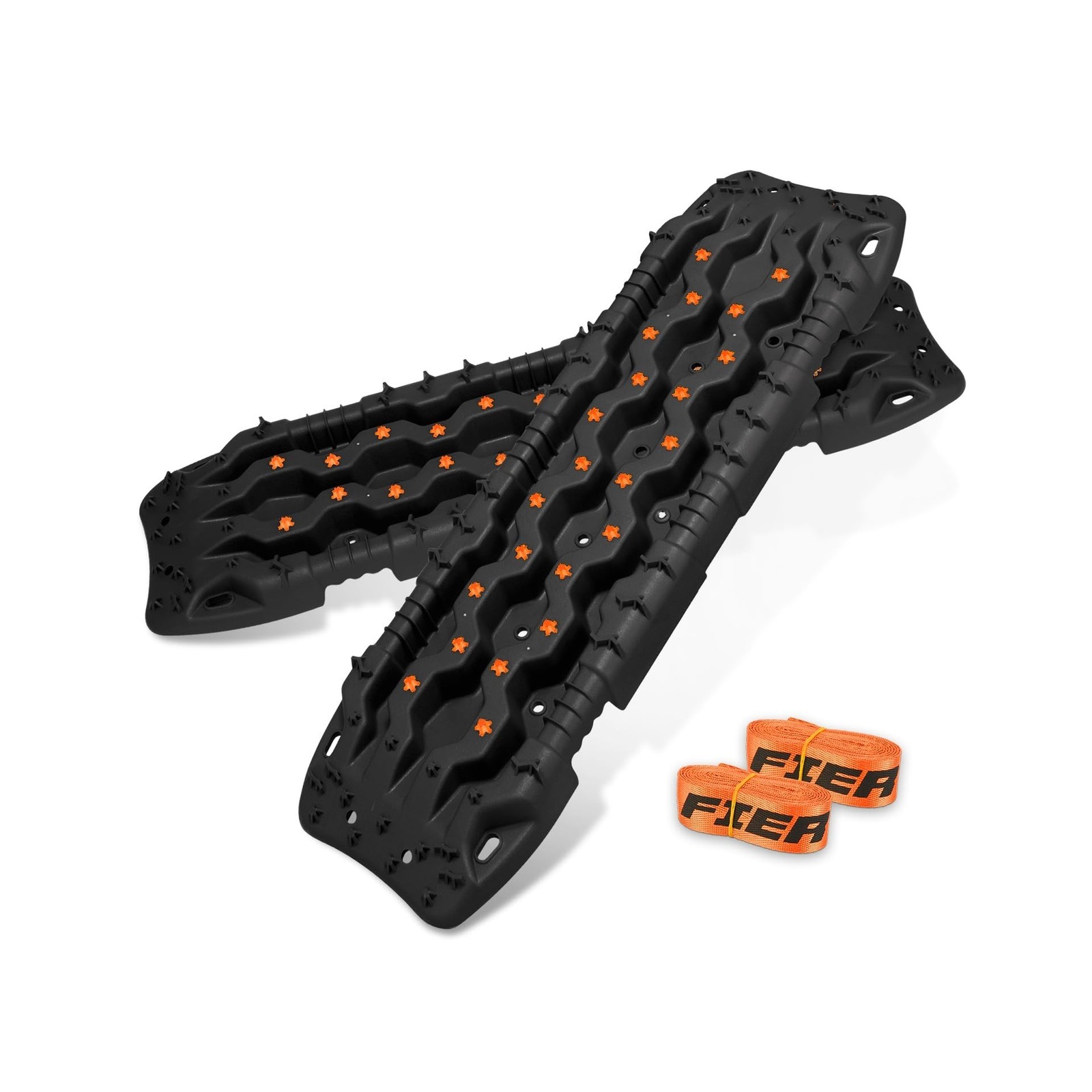 FIERYRED Large Off Road Traction Boards, Pair 44.88″ L x 12″ W Recovery Track…