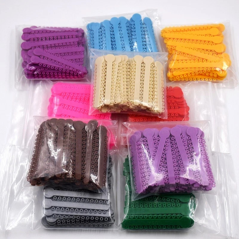 44 Colors Orthodontic Dental Elastic Ligature Ties Rubber Ortho Braces Bands