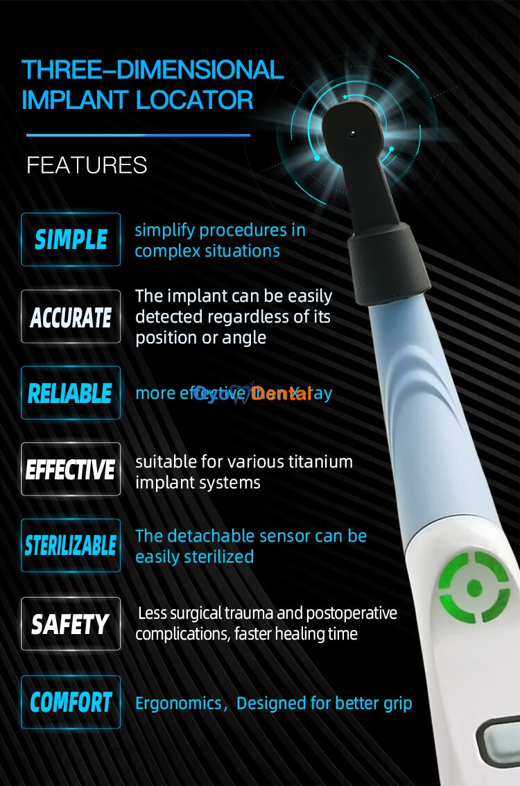 Dental Implant Detector 3D Implant Locator System 270° Rotating Sensor Spotting