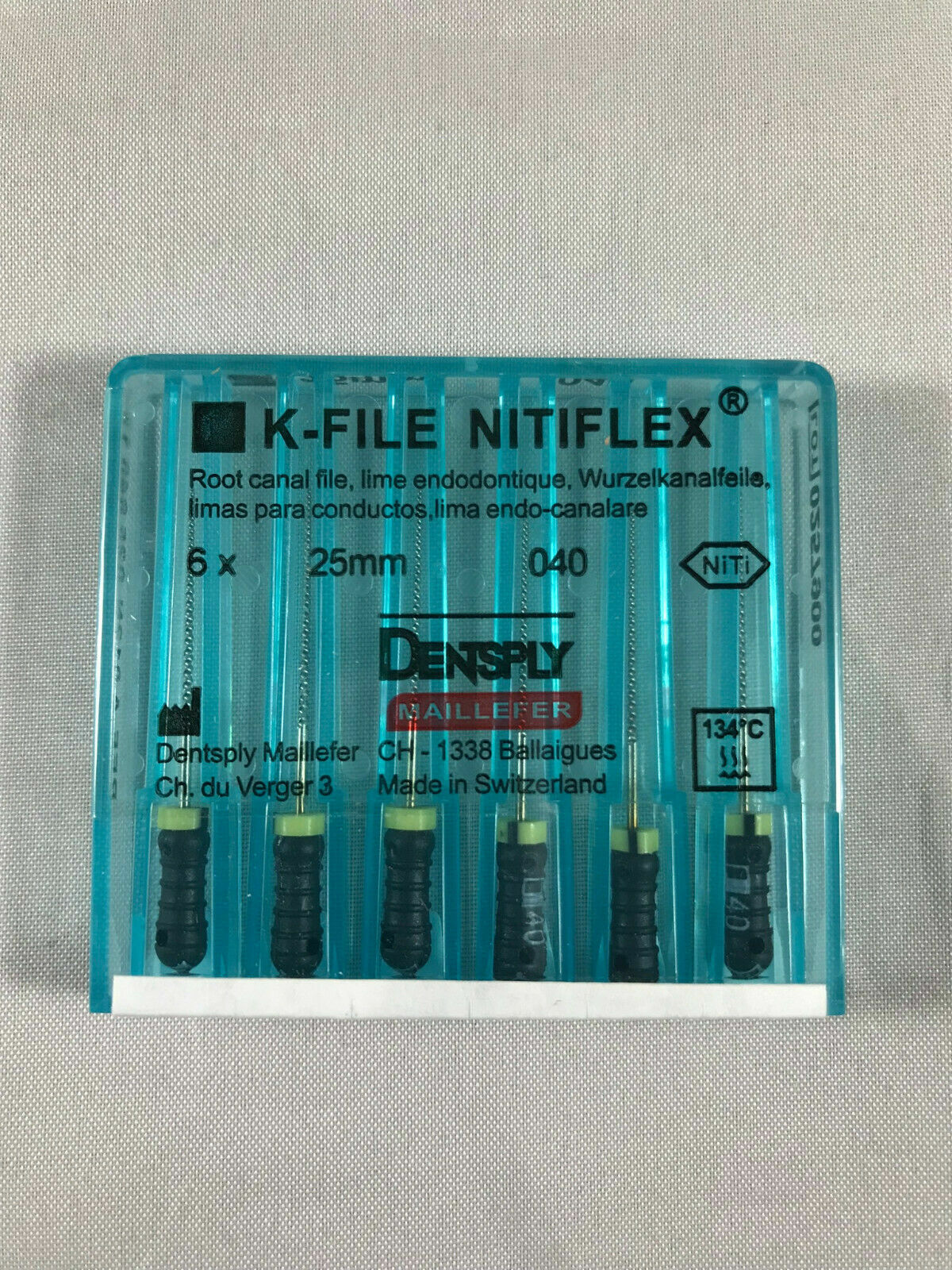 Dentsply Maillefer K-file Endodontic NiTiFlex steel 25mm All sizes 30 files/pk