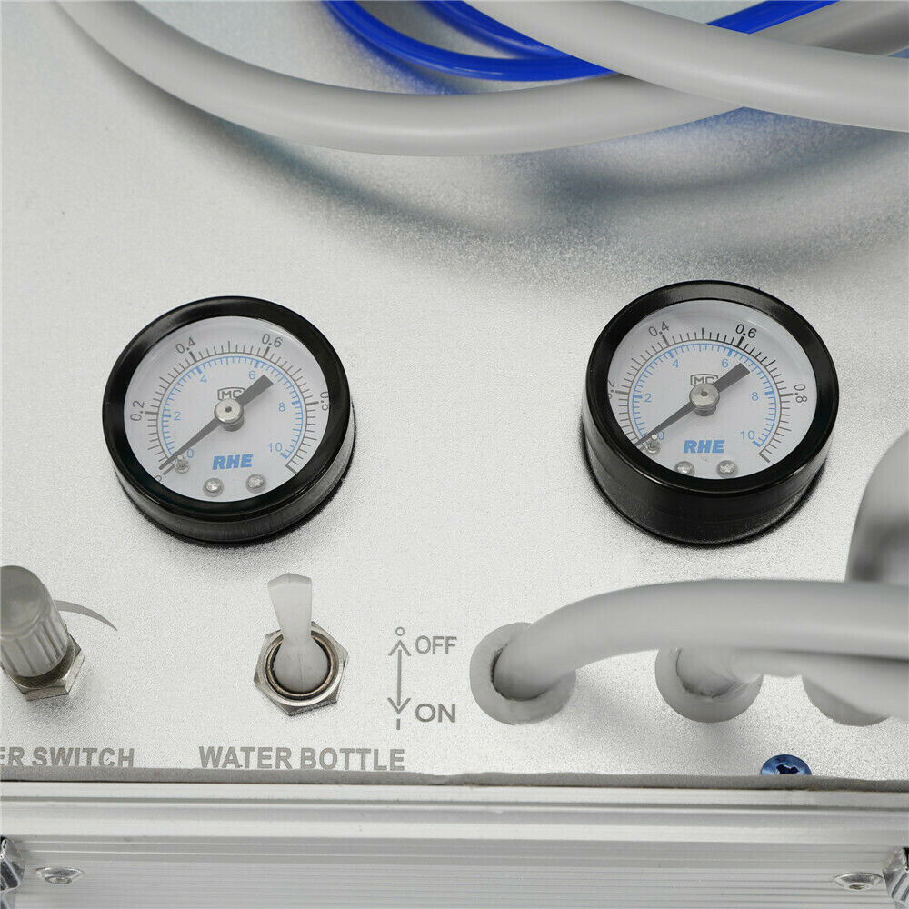Dental Mobile Delivery Unit Rolling Box Air Compressor Suction+4 Holes 360W USA