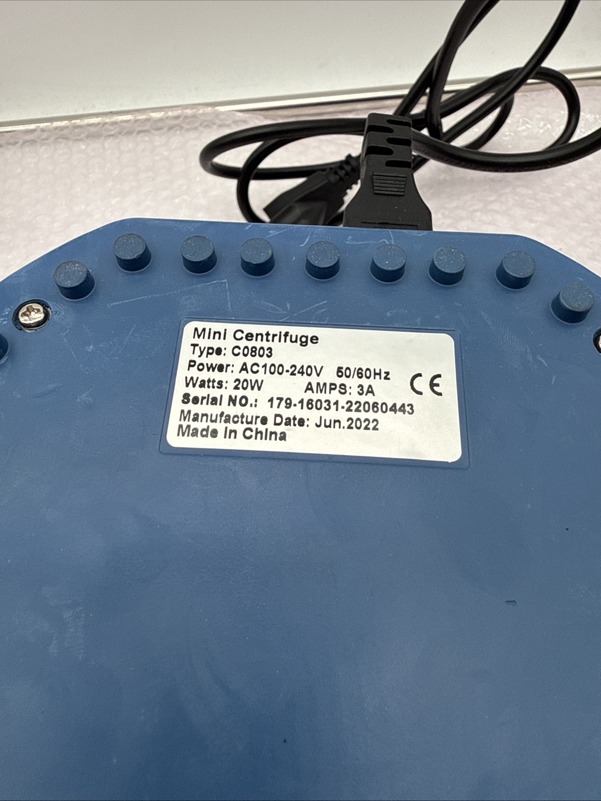 VWR C0803 Mini Centrifuge 100-240V 50/60Hz 20W 3A – Clean!!